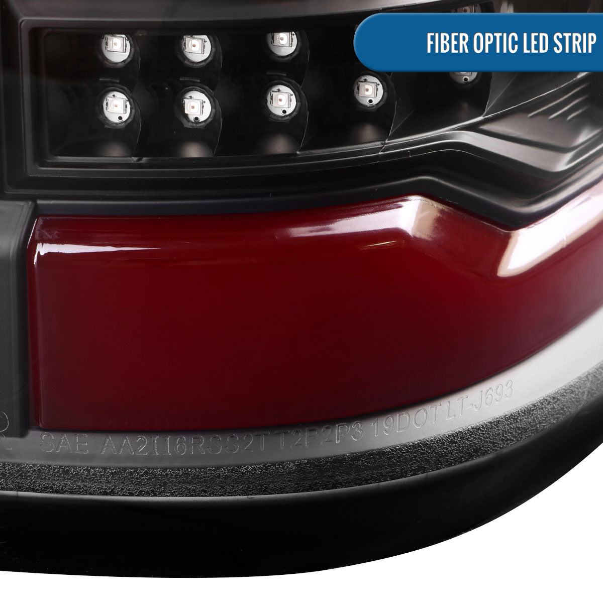 Ronnin - Fits 2019-2024 Ram 1500 Upgraded Full LED Tail Lights Integrated LED Brake and Turn Signal Lamps Replacement Pair | Black
