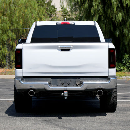 Ronnin - Fits 2019-2024 Ram 1500 Upgraded Full LED Tail Lights Integrated LED Brake and Turn Signal Lamps Replacement Pair | Black Smoke