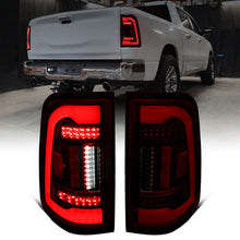 Ronnin - Fits 2019-2024 Ram 1500 Upgraded Full LED Tail Lights Integrated LED Brake and Turn Signal Lamps Replacement Pair | Black Smoke