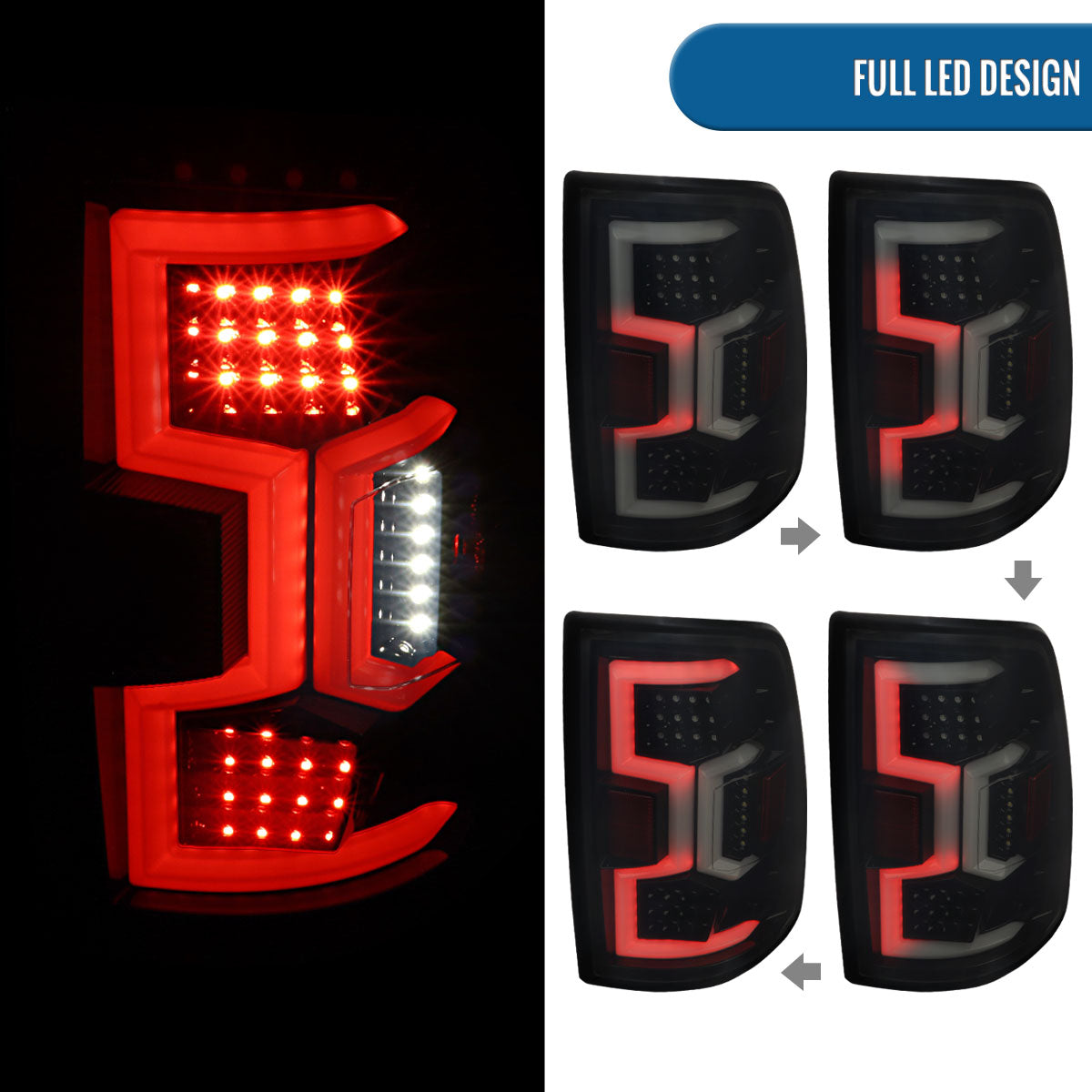 2019-2024 Dodge Ram 2500 3500 Tail Lights Pair | Black Smoke