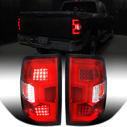 Ronnin - Fits 2019-2024 Dodge Ram 2500 3500 Tail Lights Pair | Red