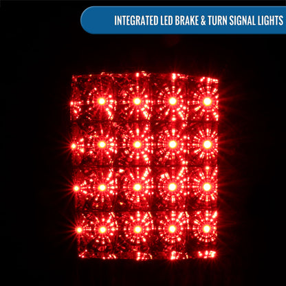 Ronnin - Fits 2006-2011 Ford Ranger Pickup LED Tail Lights Integrated LED Brake and Signal Lamps Pair | Smoke