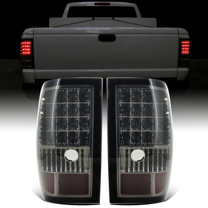 Ronnin - Fits 2006-2011 Ford Ranger Pickup LED Tail Lights Integrated LED Brake and Signal Lamps Pair | Smoke