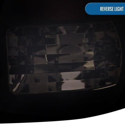 Ronnin - Compatible con GMC Sierra 1500 2500HD 3500HD 2007-2014, par de luces traseras LED integradas de freno e intermitentes de repuesto | Negro Ahumado