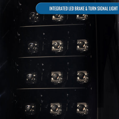 Ronnin - Compatible con GMC Sierra 1500 2500HD 3500HD 2014-2018 Luces Traseras LED Integradas con Freno y Direccionales Par | Ahumado Negro