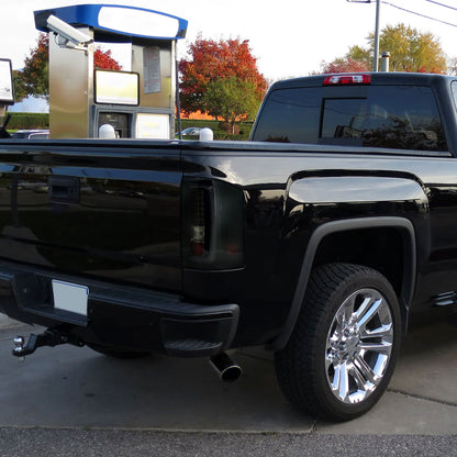 Ronnin - Compatible con GMC Sierra 1500 2500HD 3500HD 2014-2018 Luces Traseras LED Integradas con Freno y Direccionales Par | Ahumado Negro