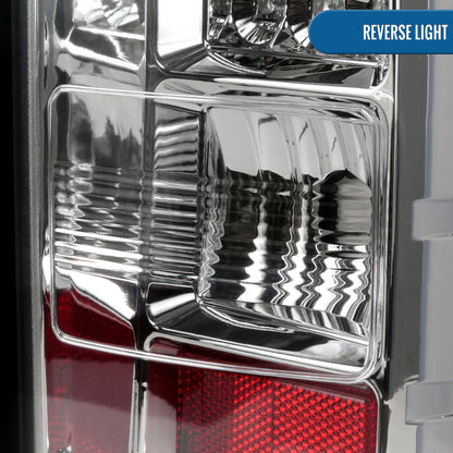 2014-2018 GMC Sierra 1500 2500HD 3500HD LED Integrated Brake and Turn Signals Tail Lights Assembly Pair | Chrome