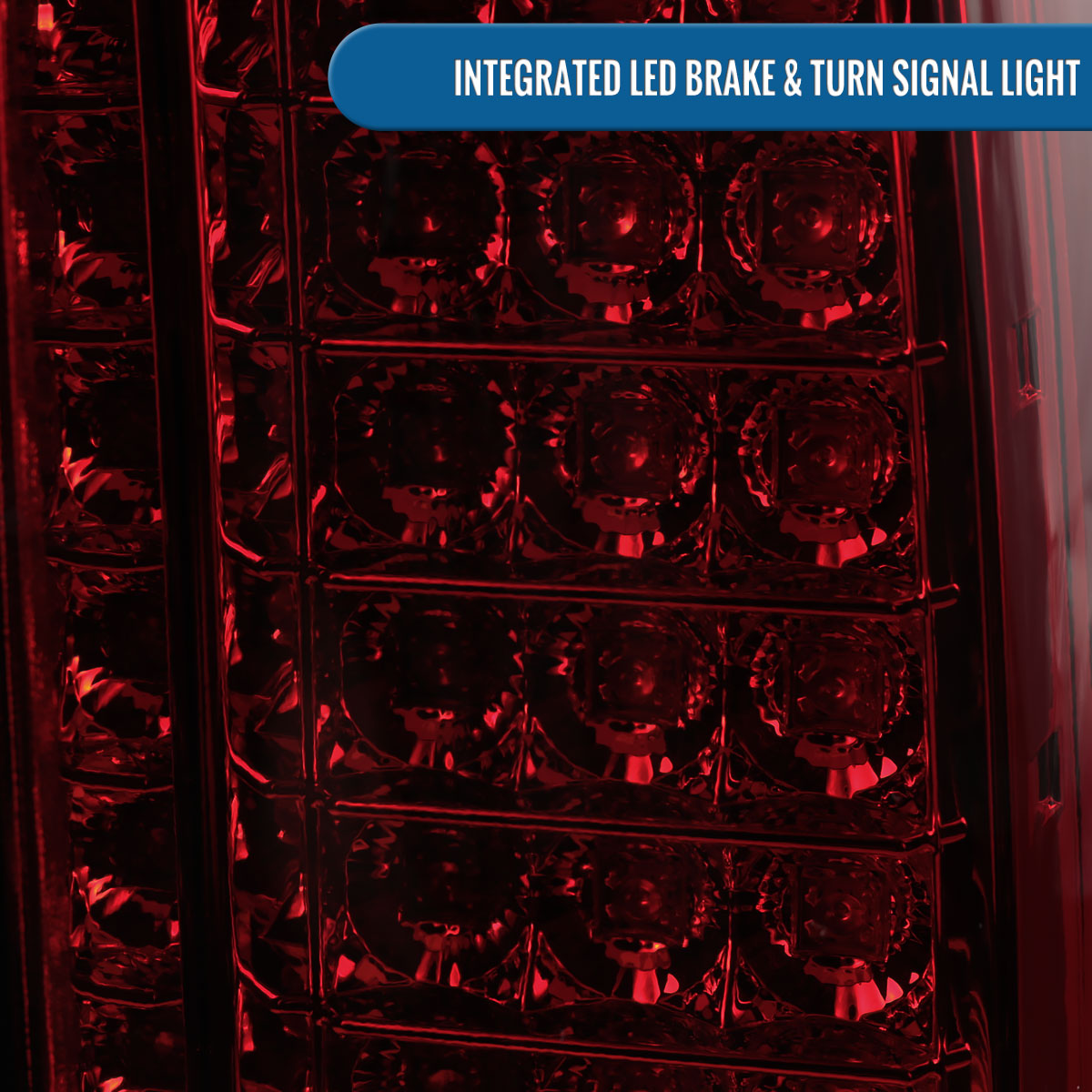 Ronnin - Compatible con GMC Sierra 1500 2500HD 3500HD 2014-2018 Luces Traseras LED Integradas de Freno y Direccionales Montaje Par | Rojo Ahumado