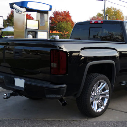 Ronnin - Compatible con GMC Sierra 1500 2500HD 3500HD 2014-2018 Luces Traseras LED Integradas de Freno y Direccionales Montaje Par | Rojo Ahumado