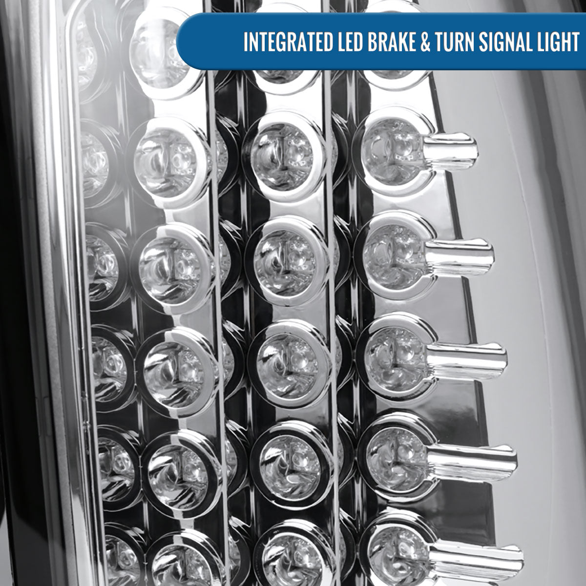 Ronnin - Compatible con Chevy Silverado 1500 HD 2500 HD 3500 Classic 2003-2007, luces traseras LED con intermitentes y frenos integrados, par | Cromado