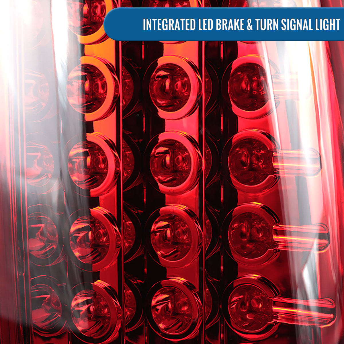 Ronnin - Compatible con Chevy Silverado 1500 HD 2500 HD 3500 Classic 2003-2007 Luces traseras LED integradas de freno y direccionales, par | Rojo