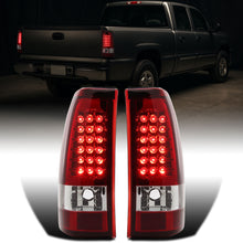 Ronnin - Fits 2003-2007 Chevy Silverado 1500 HD 2500 HD 3500 Classic LED Integrated Brake and Turn Signals Tail Lights Assembly Pair | Red