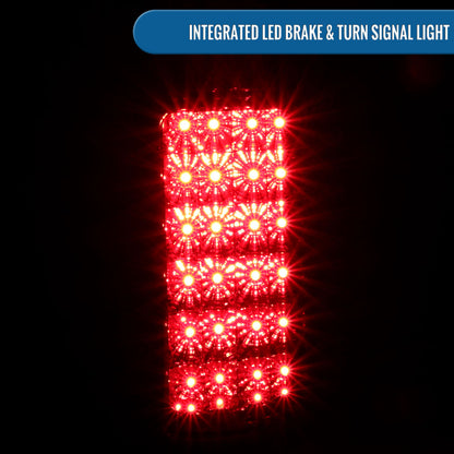 Ronnin - Compatible con Chevy Silverado 1500 2500 HD 3500 HD 2007-2014 Par de luces LED de freno y direccionales integradas de reemplazo | Rojo