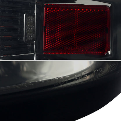 Ronnin - Fits 2014-2018 Silverado 1500 2500HD 3500HD | 2015-2019 Sierra 3500HD LED Tail Lights Integrated Brake and Turn Signal Lamps Replacement Assembly Pair | Smoke