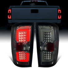 Ronnin - Fits 2014-2018 Silverado 1500 2500HD 3500HD | 2015-2019 Sierra 3500HD LED Tail Lights Integrated Brake and Turn Signal Lamps Replacement Assembly Pair | Smoke