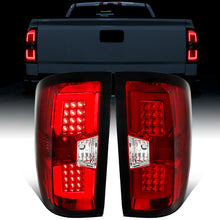 Ronnin - Fits 2014-2018 Silverado 1500 2500HD 3500HD | 2015-2019 Sierra 3500HD LED Tail Lights Integrated Brake and Turn Signal Lamps Replacement Assembly Pair | Red