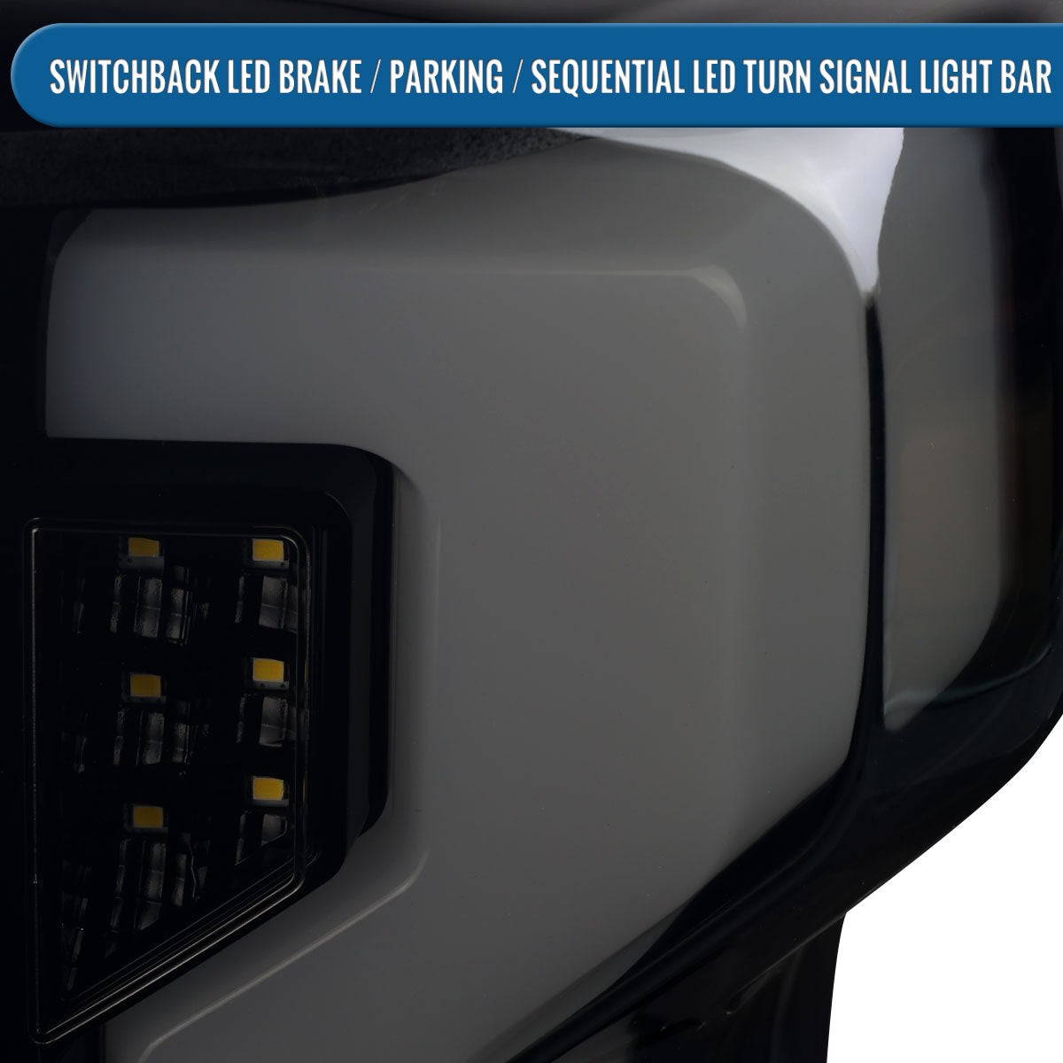 2019-2026 Silverado 1500 2020-2023 Silverado 2500HD 3500HD Full LED Tail Lights Switchback Sequential Turn Signals Assembly Pair | Black Smoke