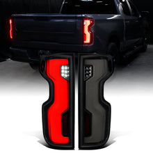 2019-2026 Silverado 1500 2020-2023 Silverado 2500HD 3500HD Full LED Tail Lights Switchback Sequential Turn Signals Assembly Pair | Black Smoke