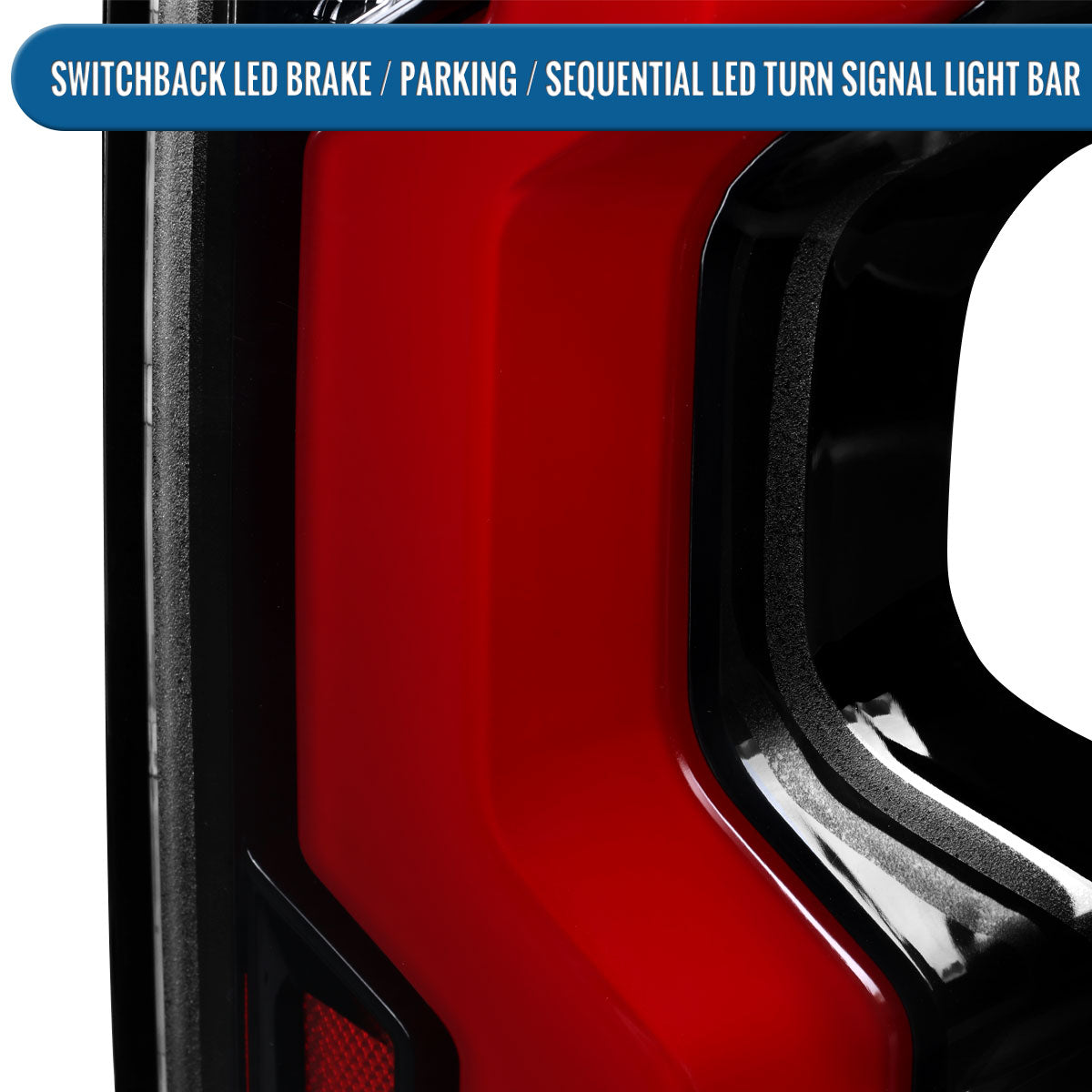 2019-2026 Silverado 1500 2020-2023 Silverado 2500HD 3500HD Full LED Tail Lights Switchback Sequential Turn Signals Assembly Pair | Gloss Black