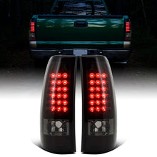 Ronnin - Fits 1999-2007 Chevy Silverado GMC Sierra 1500 2500 3500 HD Classic Upgrade Tail Lights LED Integrated Brake and Turn Signals Lights Assembly Pair | Black Smoke