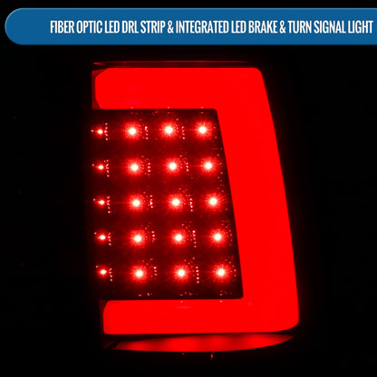 Ronnin - Compatible con Chevy Silverado GMC Sierra 1500 2500 3500 HD Classic 1999-2007. Actualización de luces traseras LED integradas con señal de giro y freno. Par de conjunto | Negro Humo