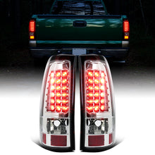 Ronnin - Fits 1999-2007 Chevy Silverado GMC Sierra 1500 2500 3500 HD Classic Upgrade Tail Lights LED Integrated Brake and Turn Signals Lights Assembly Pair | Chrome