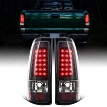 1999-2007 Chevy Silverado GMC Sierra 1500 2500 3500 HD Classic Upgrade Tail Lights LED Integrated Brake and Turn Signals Lights Assembly Pair | Black