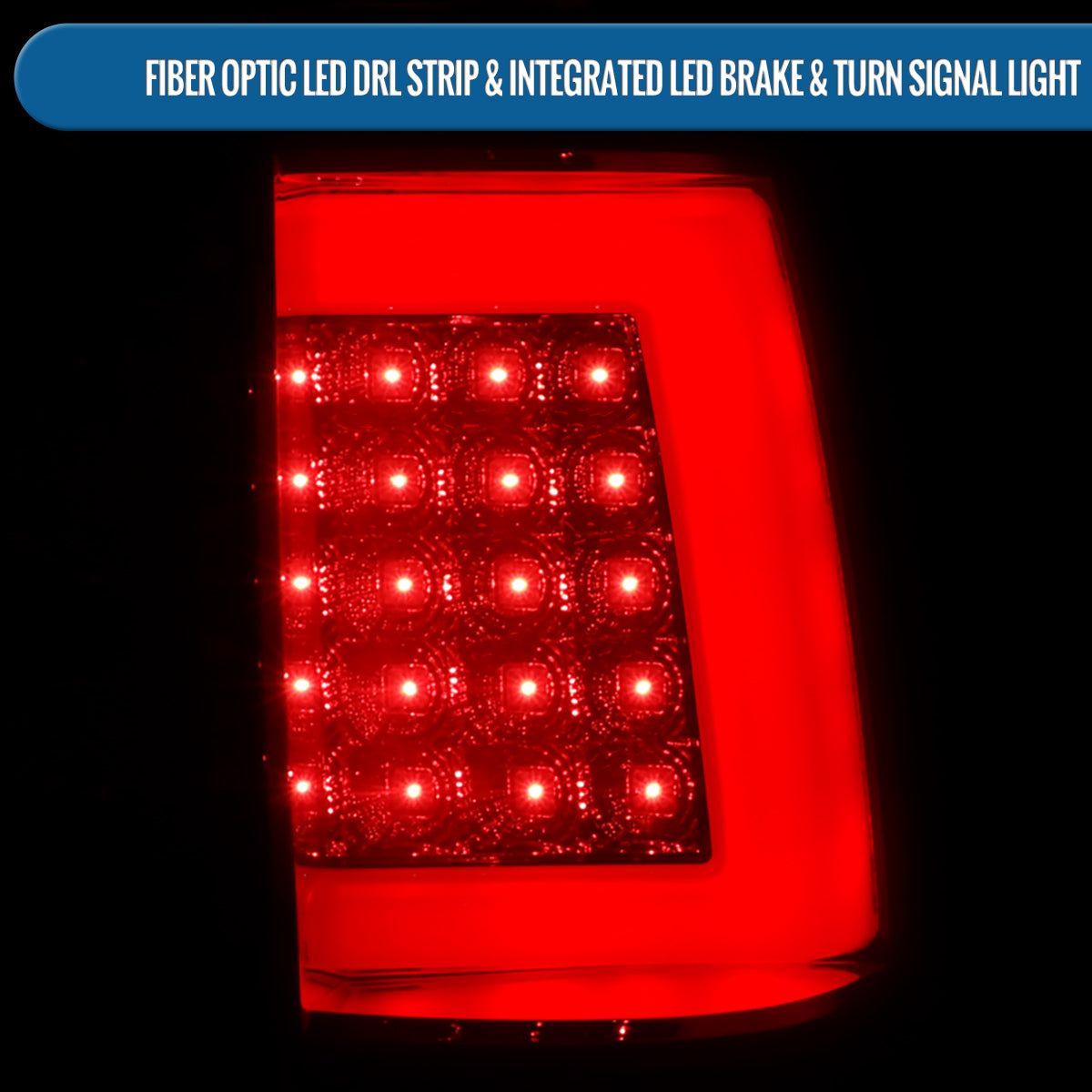 Ronnin - Compatible con Chevy Silverado GMC Sierra 1500 2500 3500 HD Classic 1999-2007 Mejoras Luces Traseras con Tubo LED Integrado Freno y Direccionales Par | Rojo