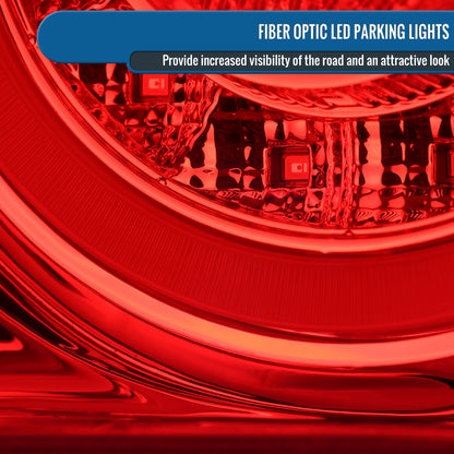 Ronnin - Fits 1991-1998 Nissan 180SX RPS13 240SX S13 S14  Full LED Tail Lights Assembly JDM Style Replacement Pair | Red