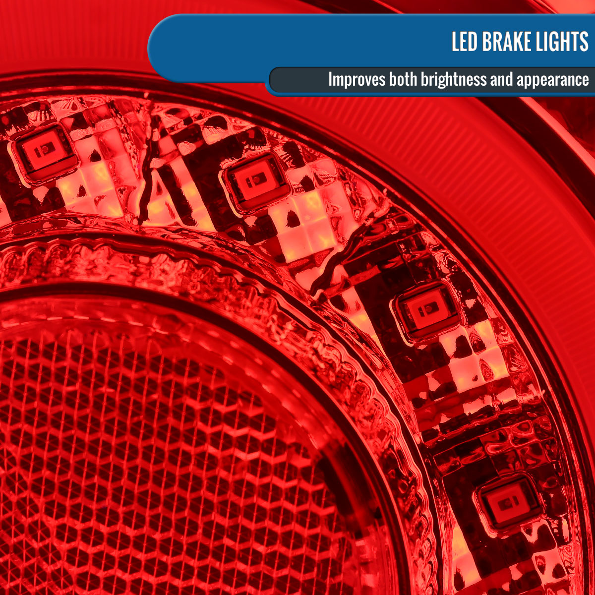 Ronnin - Fits 1991-1998 Nissan 180SX RPS13 240SX S13 S14  Full LED Tail Lights Assembly JDM Style Replacement Pair | Red