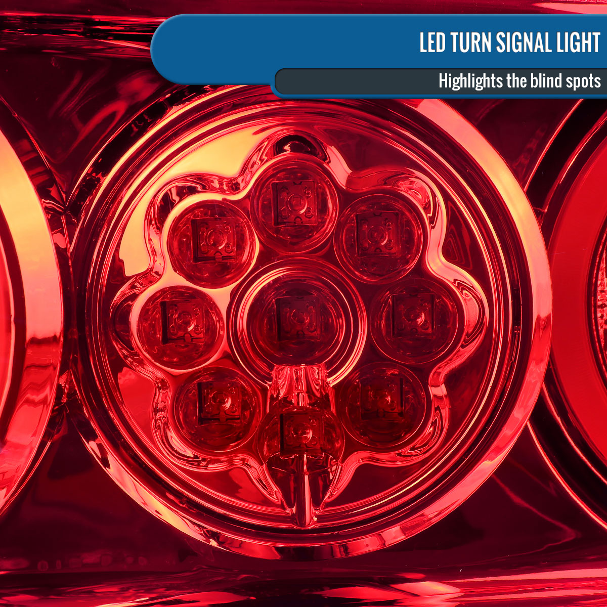 Ronnin - Fits 1991-1998 Nissan 180SX RPS13 240SX S13 S14  Full LED Tail Lights Assembly JDM Style Replacement Pair | Red