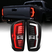 Ronnin - Fits 2016-2022 Toyota Tacoma Pickup LED Tail Lights Integrated Brake and Turn Signal Lamps Assembly Pair | Black
