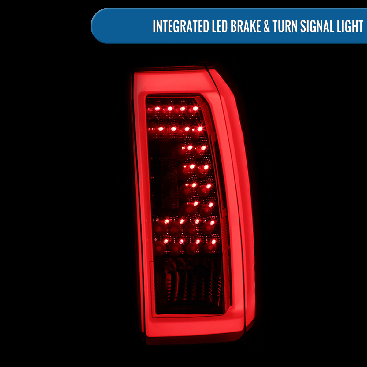 Ronnin - Compatible con Chevy Tahoe Suburban 2015-2020 Mejora de Luces Traseras LED de Reemplazo Par | Negro Ahumado