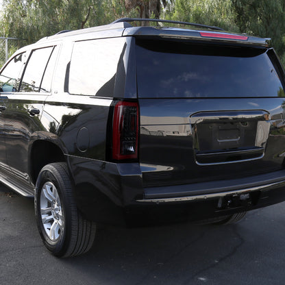 Ronnin - Compatible con Chevy Tahoe Suburban 2015-2020 Par de conjuntos de luces traseras LED de repuesto mejoradas | Negro brillante