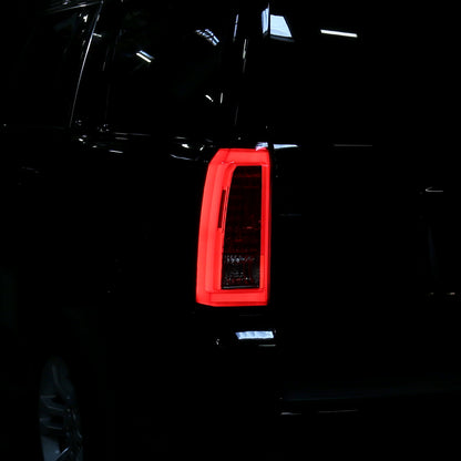 Ronnin - Compatible con Chevy Tahoe Suburban 2015-2020 Par de conjuntos de luces traseras LED de repuesto mejoradas | Rojo ahumado