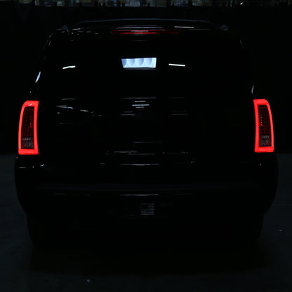 Ronnin - Compatible con Chevy Tahoe Suburban 2015-2020 Par de conjuntos de luces traseras LED de repuesto mejoradas | Rojo ahumado