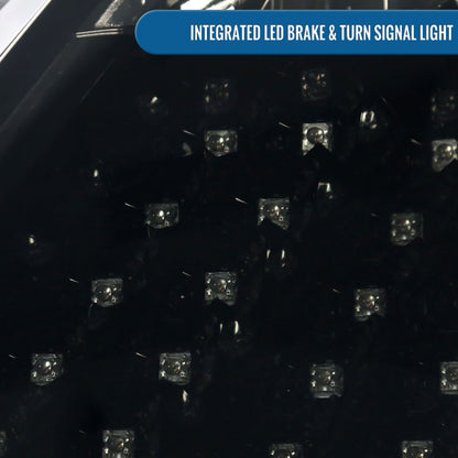 Ronnin - Compatible con Scion tC 2004-2010 Par de luces traseras LED integradas con señal de giro y freno de repuesto mejoradas | Negro ahumado