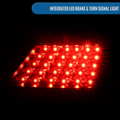 Ronnin - Compatible con Scion tC 2004-2010 Par de luces traseras LED integradas de freno y direccionales de repuesto mejoradas | Negro