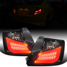 2011-2013 Scion tC Upgrade Replacement LED Tube Tail Lights Assembly Pair | Black Smoke