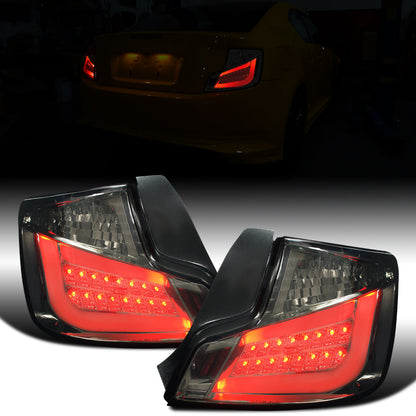Ronnin - Se adapta a 2011-2013 Scion tC Par de luces traseras LED de tubo de repuesto | Ahumado