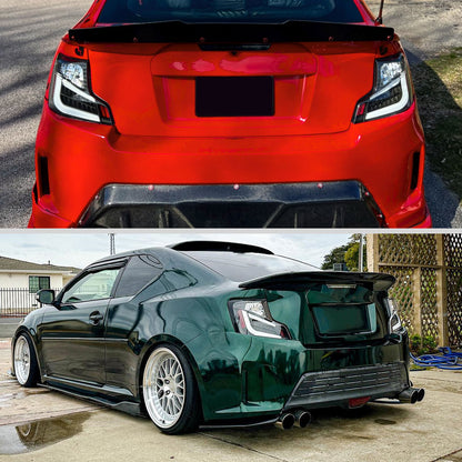 Ronnin - Fits 2011-2013 Scion tC Upgrade Replacement LED Tube Tail Lights Assembly Pair | Black