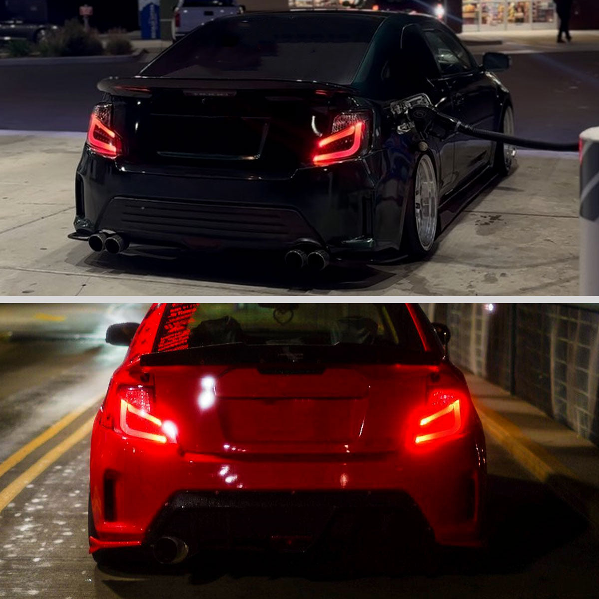 Ronnin - Fits 2011-2013 Scion tC Upgrade Replacement LED Tube Tail Lights Assembly Pair | Black