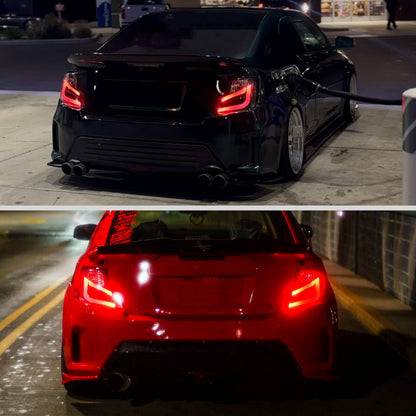 Ronnin - Fits 2011-2013 Scion tC Upgrade Replacement LED Tube Tail Lights Assembly Pair | Black