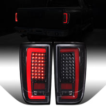 2004-2015 Nissan Titan LED Tube Integrated Brake and Turn Signals Tail Lights Assembly Pair | Gloss Black