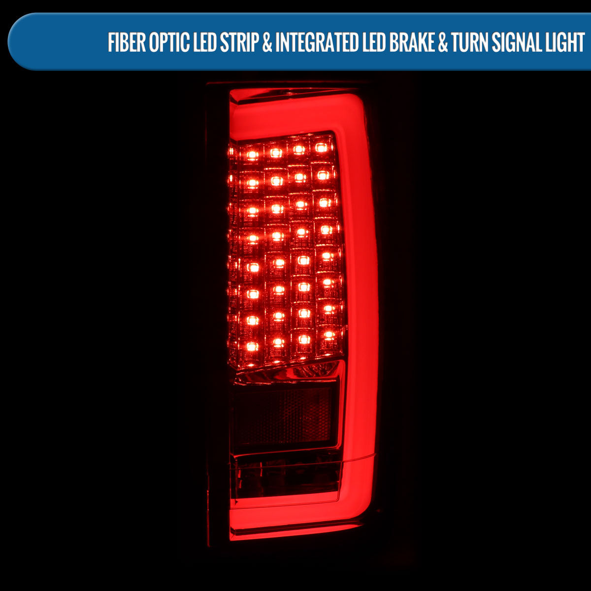2004-2015 Nissan Titan LED Tube Integrated Brake and Turn Signals Tail Lights Assembly Pair | Smoke