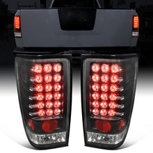 Ronnin - Fits 2004-2015 Nissan Titan First Gen Pickup Truck LED Integrated Brake and Turn Signals Tail Lights Assembly Replacement Pair | Black