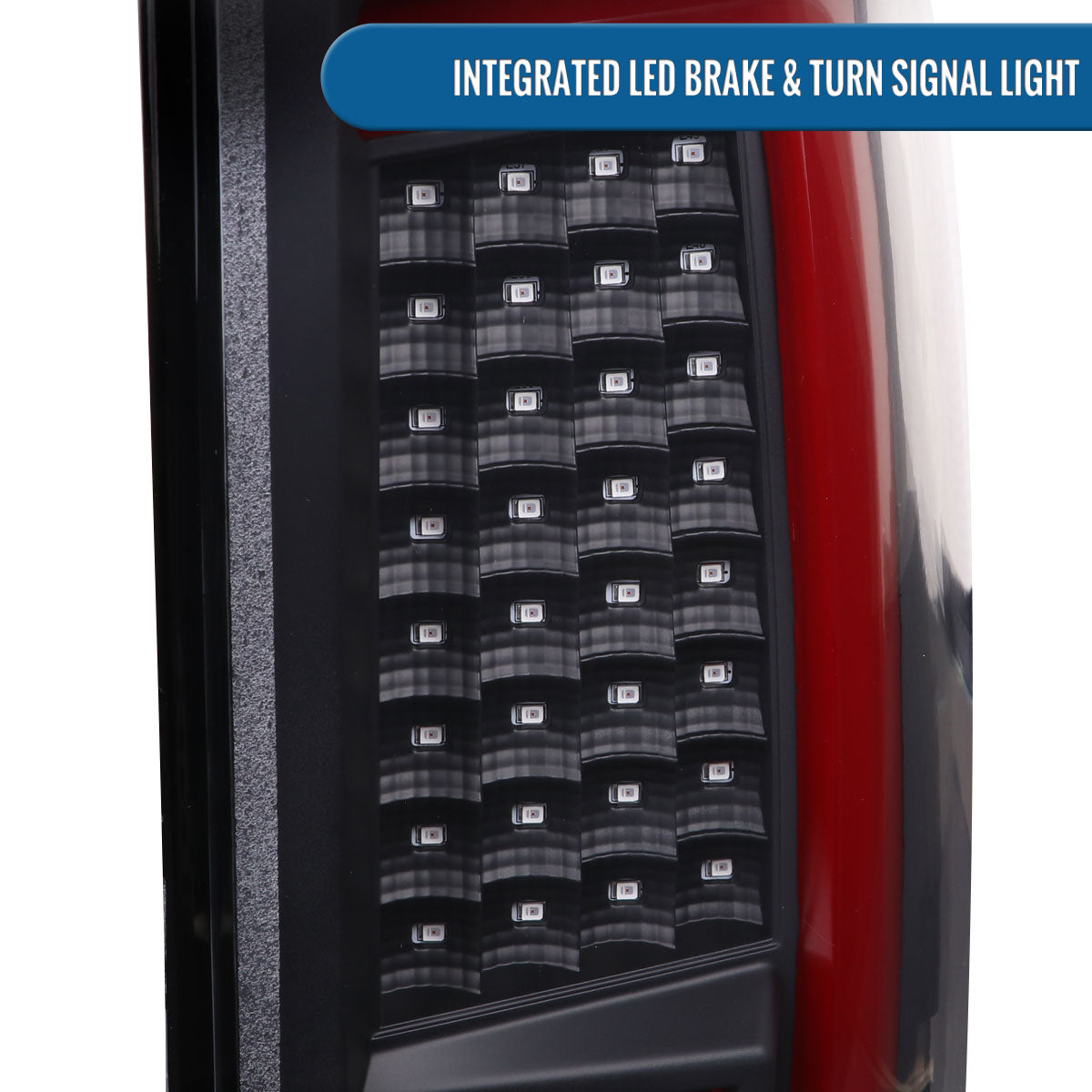 Ronnin - Se adapta a Nissan Titan 2004-2015 Luces traseras con tubo LED, freno integrado y direccionales, par | Negro