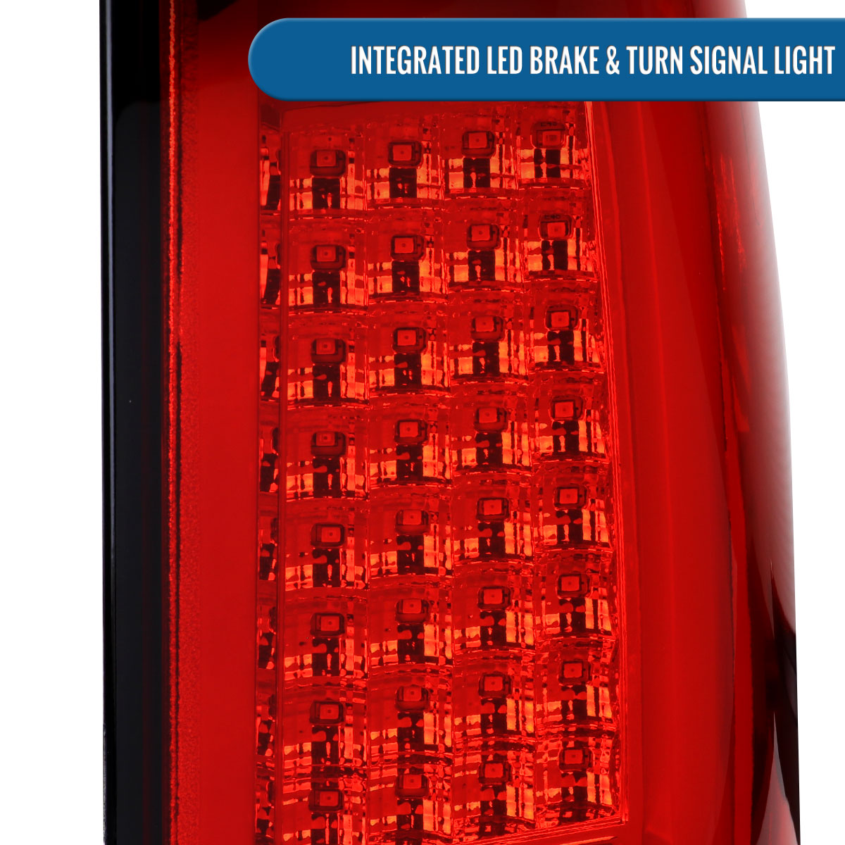Ronnin - Se adapta a Nissan Titan 2004-2015 Luces traseras con tubo LED, señales de freno e intermitentes integradas, par | Rojo