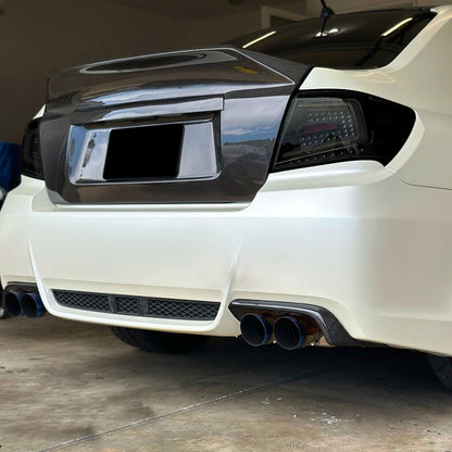 Ronnin - Compatible con Subaru Impreza WRX STI 2008-2014, faros traseros LED completos con intermitentes secuenciales, par | Negro Ahumado