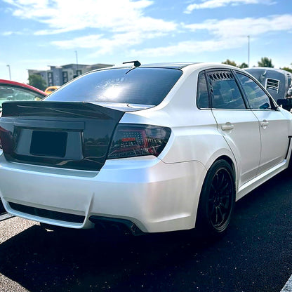Ronnin - Compatible con Subaru Impreza WRX STI 2008-2014, faros traseros LED completos de actualización con intermitentes secuenciales, par | Negro brillante